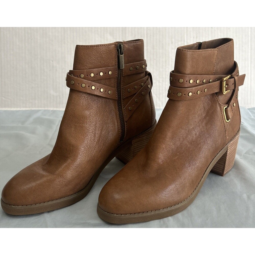 Michael Kors Leather Studded Ankle Boots Size 8.5 M
